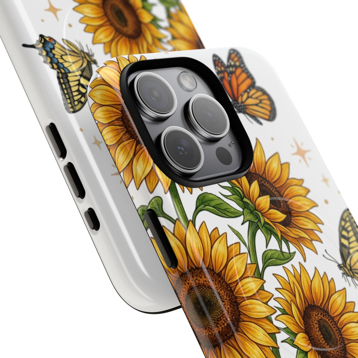 Sunflower & Butterflies Tough Magnetic Phone Case