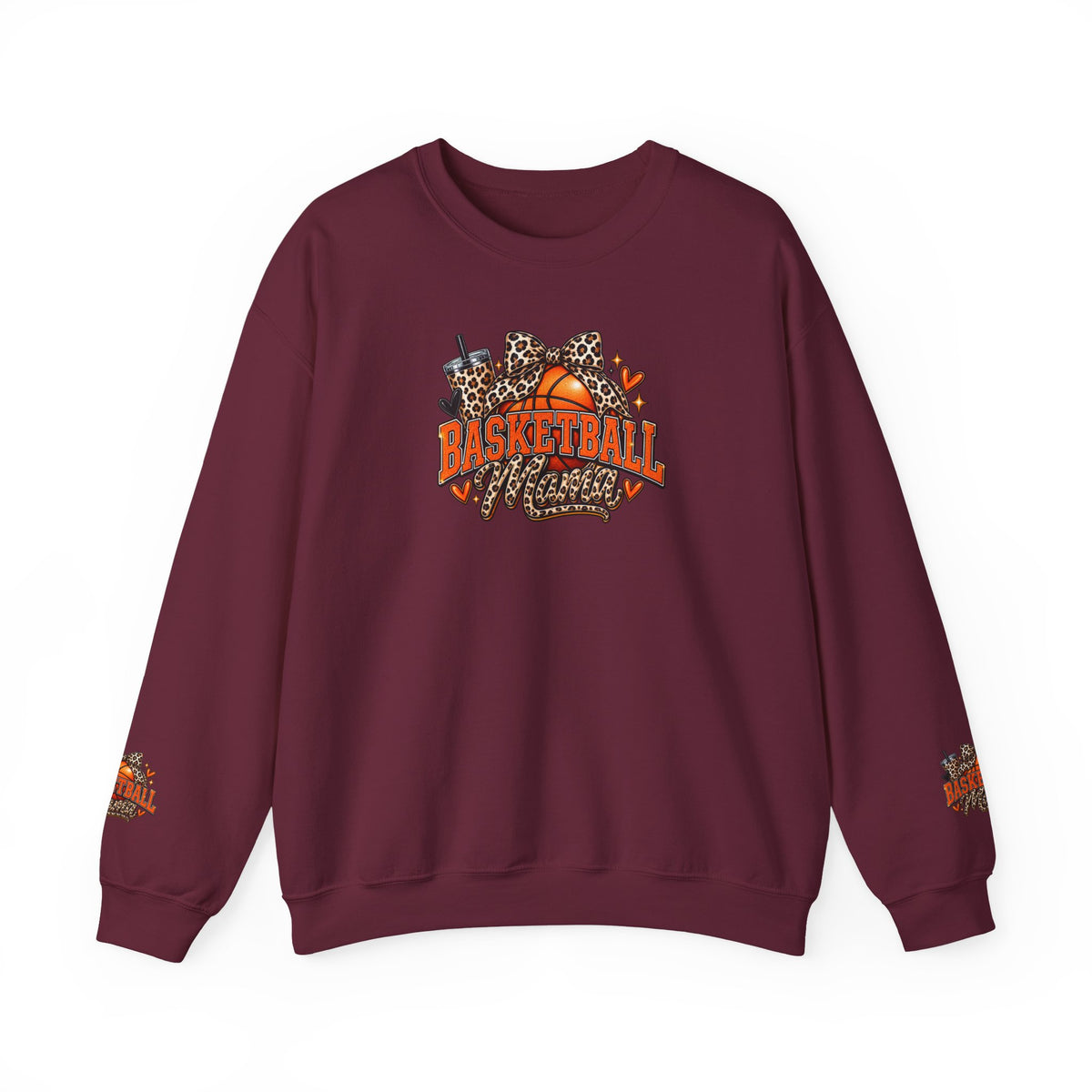 Basketball Leopard Print Crewneck Sweatshirt