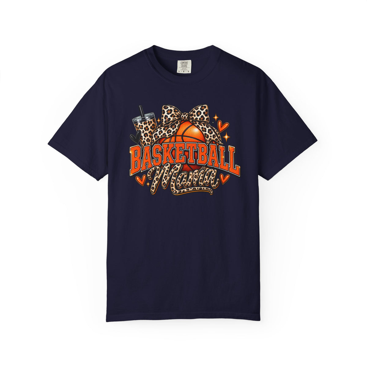Basketball Mama T-Shirt — Leopard Print Hoop Mom Tee