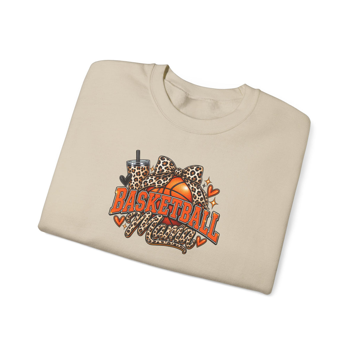 Basketball Leopard Print Crewneck Sweatshirt