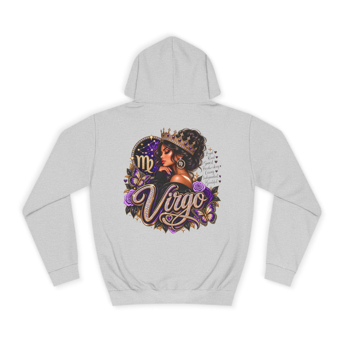 Virgo Zodiac College Hoodie – Astrology Graphic Campus Pullover