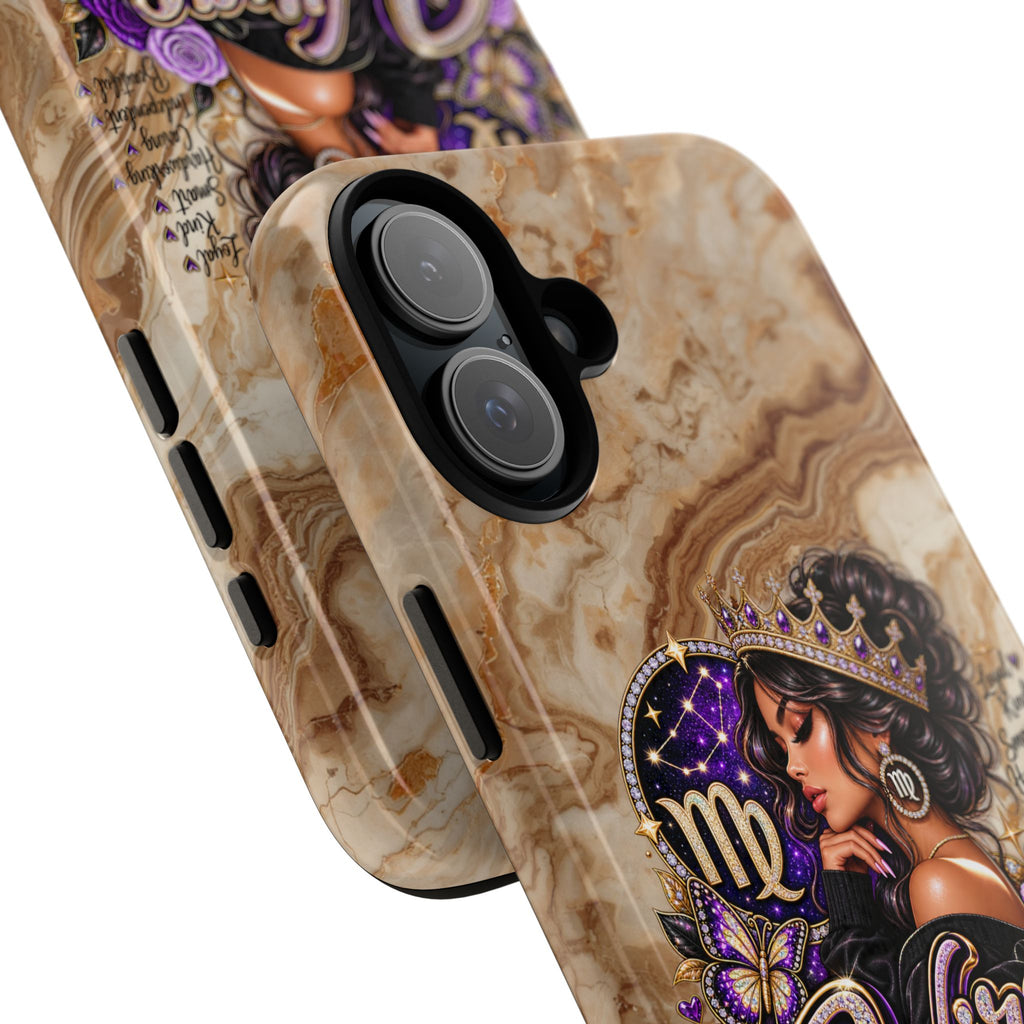 Virgo Zodiac Phone Case — Elegant Marble Astrological Design