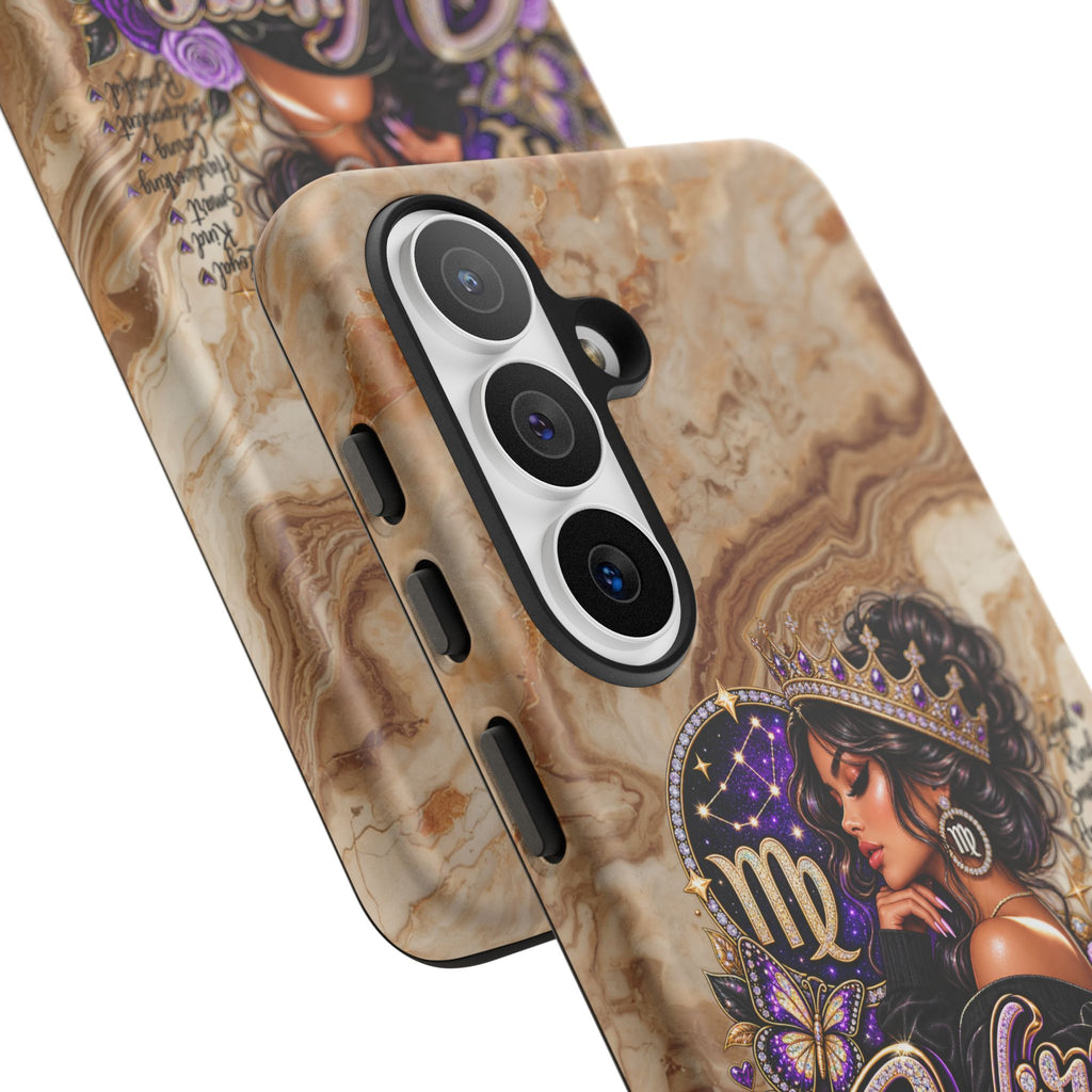 Virgo Zodiac Phone Case — Elegant Marble Astrological Design