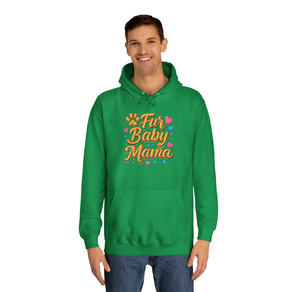Fur Baby Mama Hoodie — Cute Paw Print Pet Mom Pullover