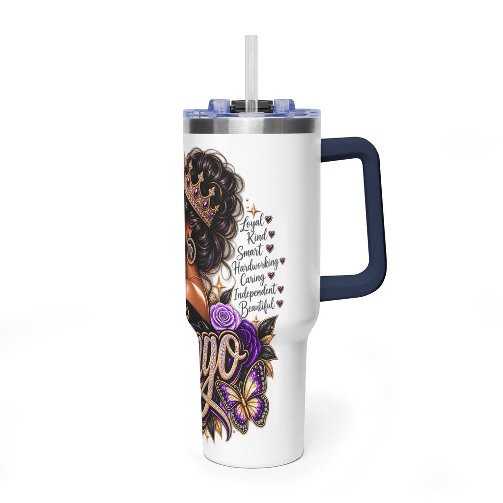 Virgo Zodiac 40oz Thermal Tumbler - Queen Virgo Astrology Travel Mug