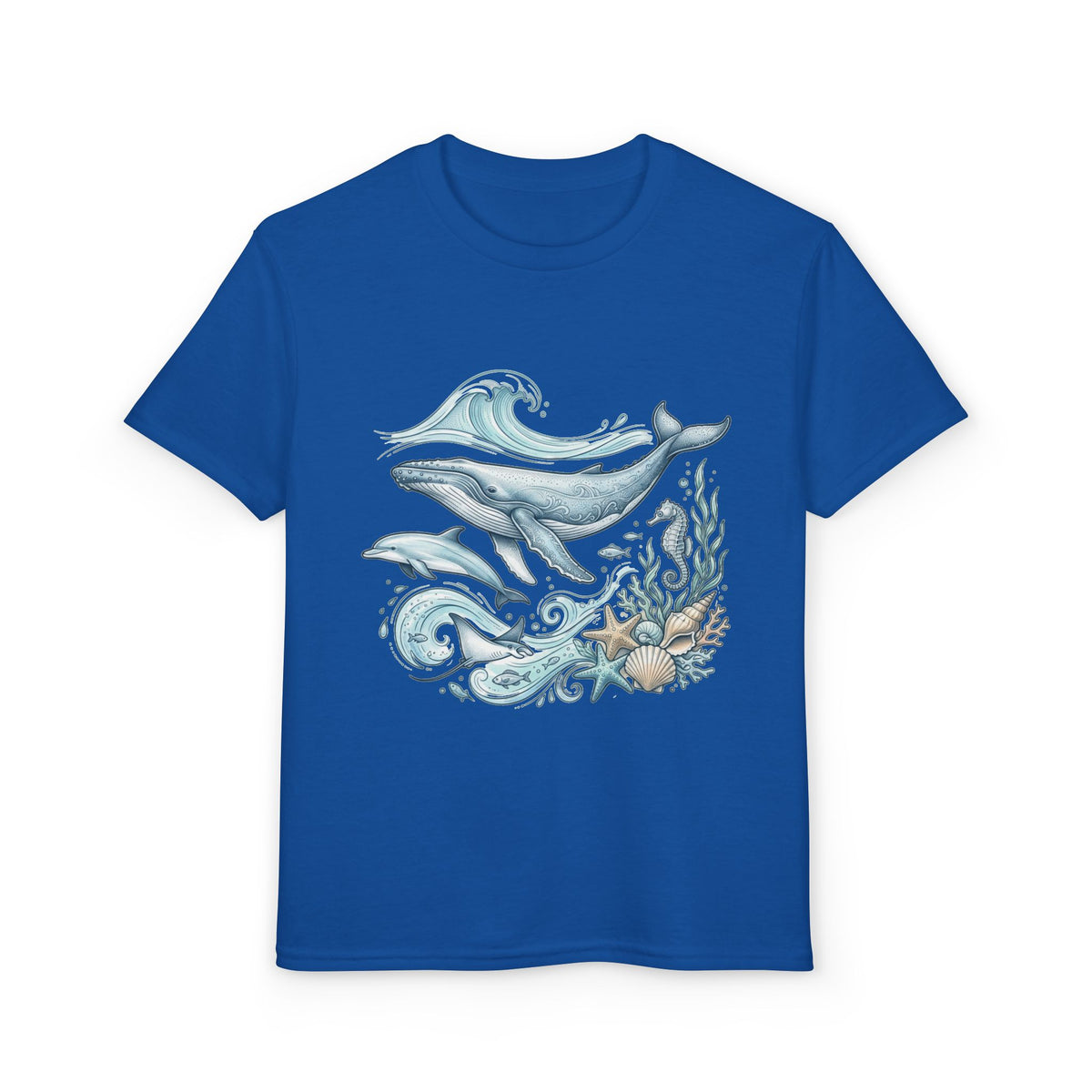 Kids' Ocean Whale Tees – Watercolor Whale & Sea Life Youth T‑Shirt