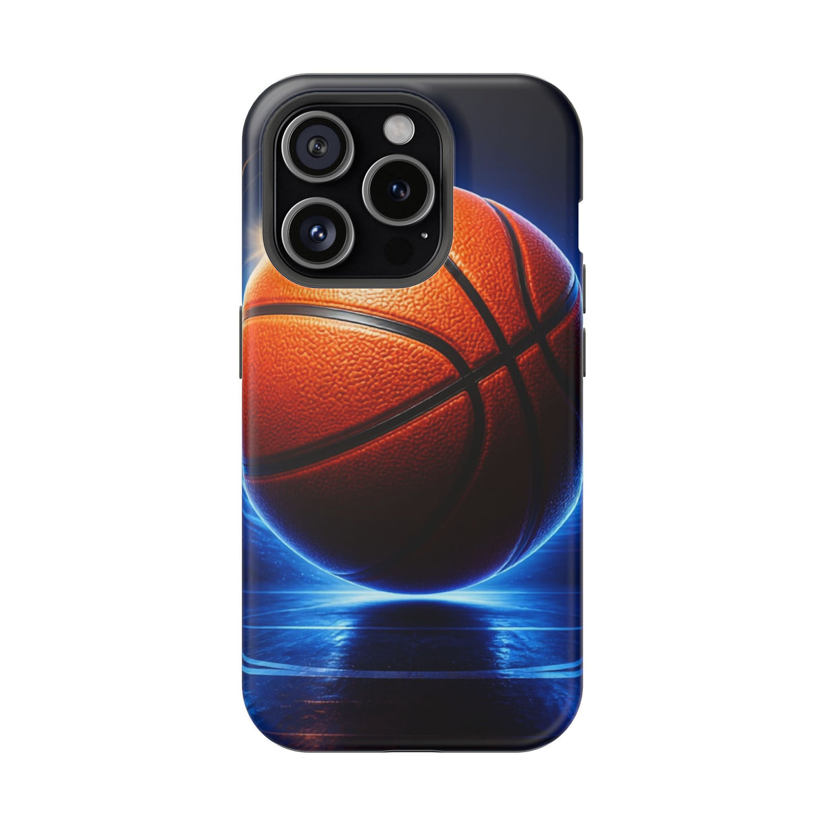 Basketball Magnetic Impact-Resistant Phone Case — Neon Court Design