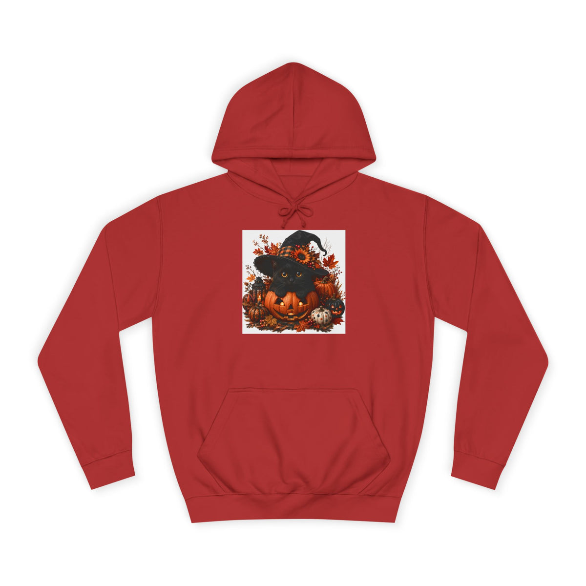 Halloween Pumpkin Witch Hoodie — Cute Spooky Fall College Sweatshirt