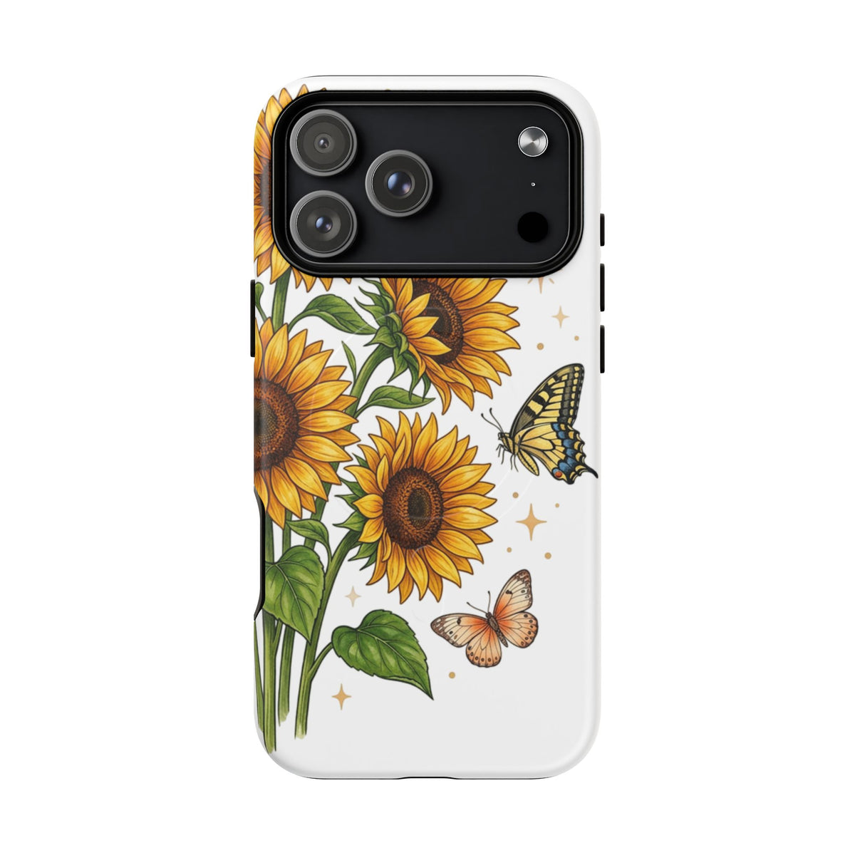 Sunflower & Butterflies Tough Magnetic Phone Case