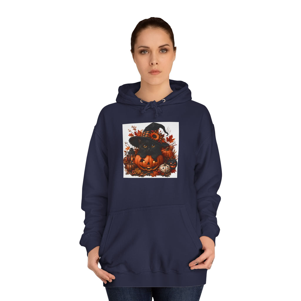 Halloween Pumpkin Witch Hoodie — Cute Spooky Fall College Sweatshirt