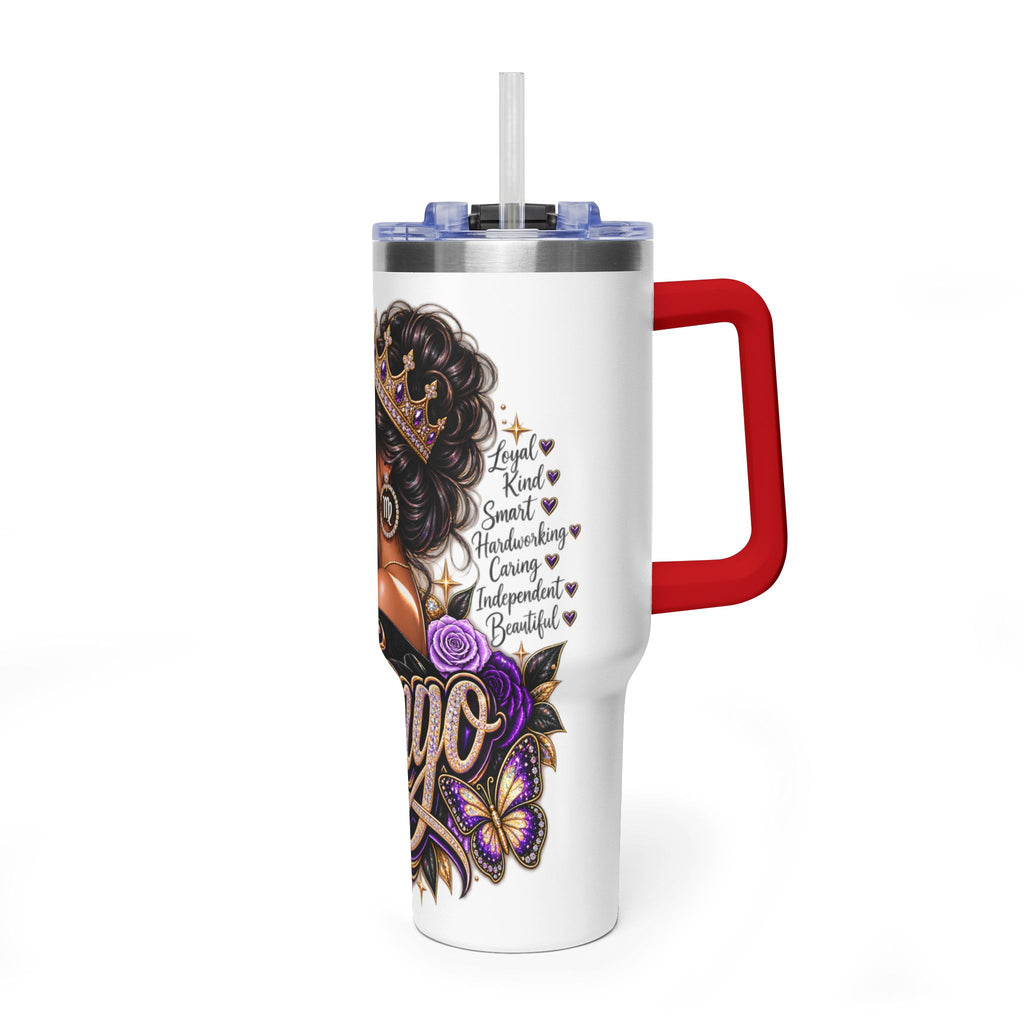 Virgo Zodiac 40oz Thermal Tumbler - Queen Virgo Astrology Travel Mug