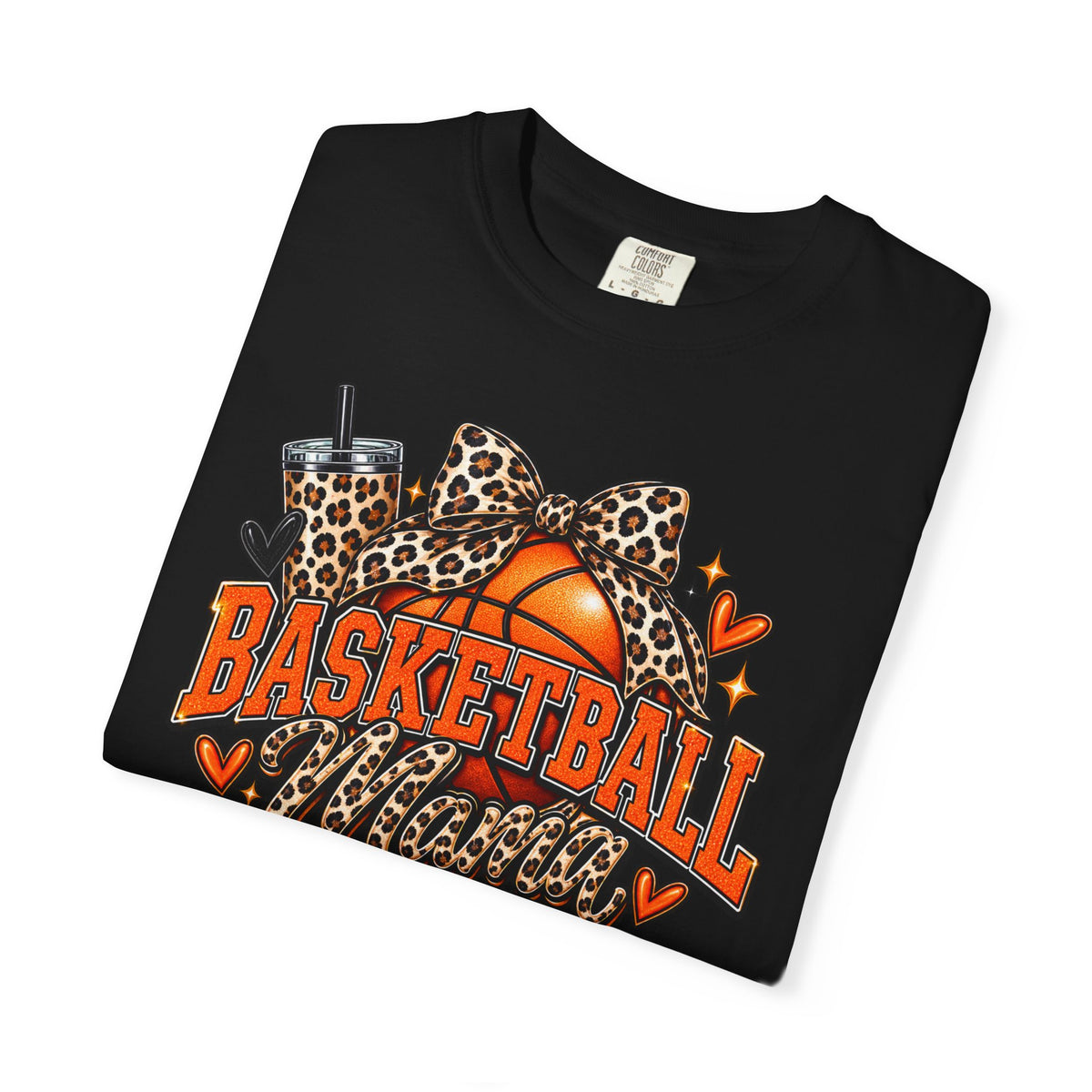 Basketball Mama T-Shirt — Leopard Print Hoop Mom Tee