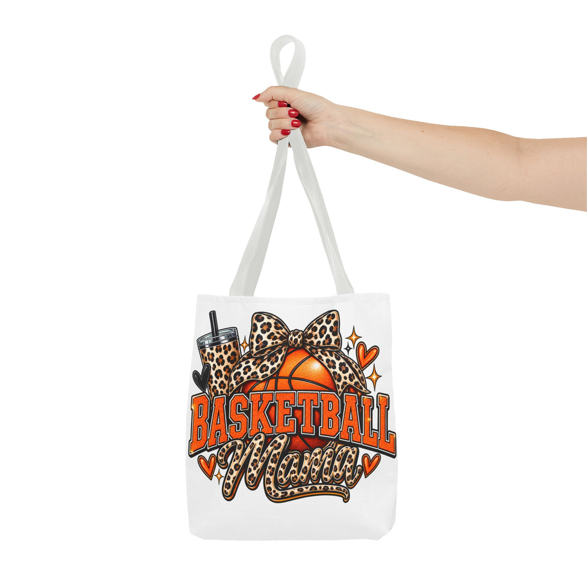 Basketball Mama Tote Bag — Leopard Print Sports Mom Gift