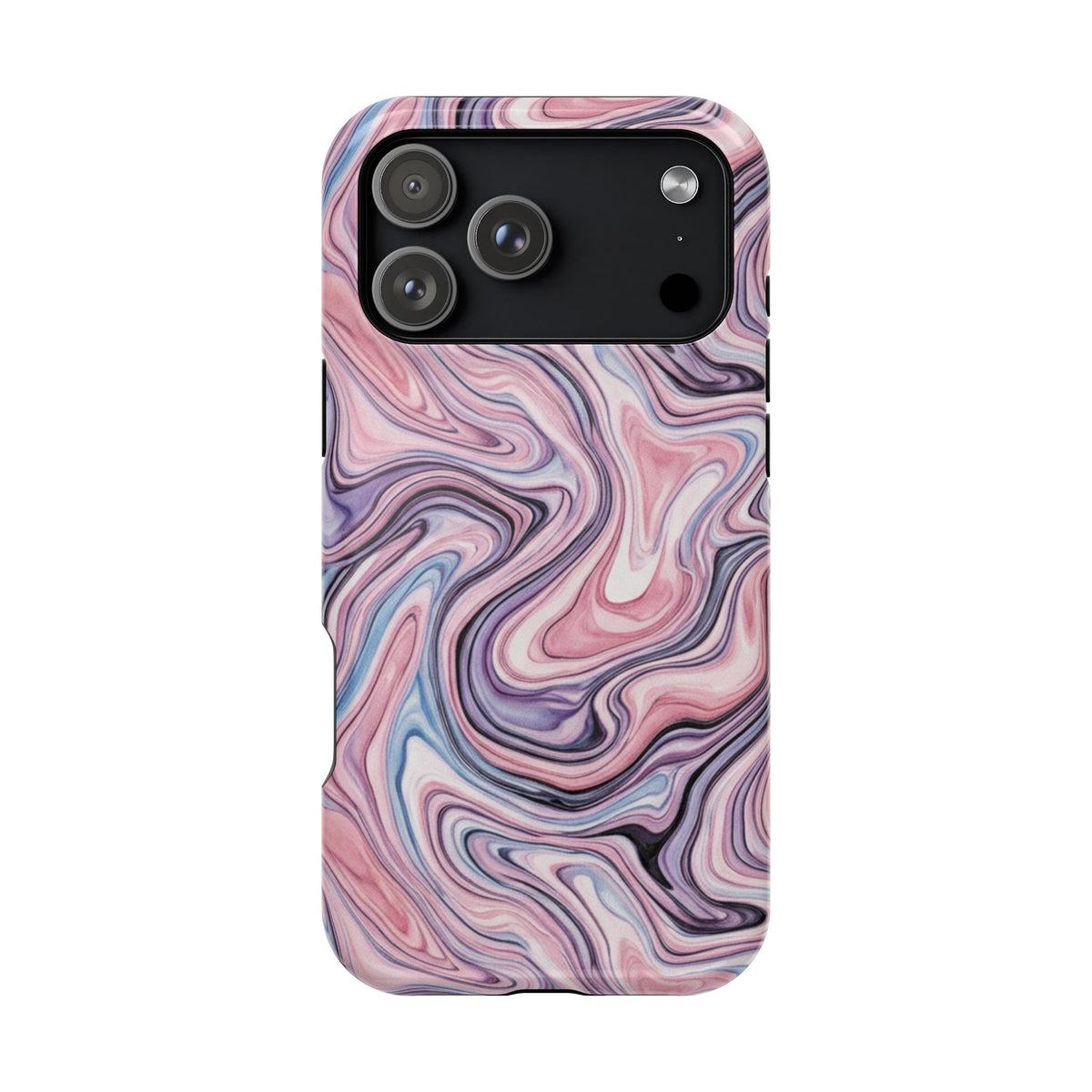 Marbled Pink Swirl Phone Case — Magnetic Impact-Resistant Protection