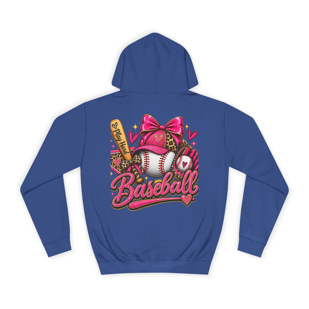 Baseball Hoodie – Cute Pink Bow Softball Fan Pullover
