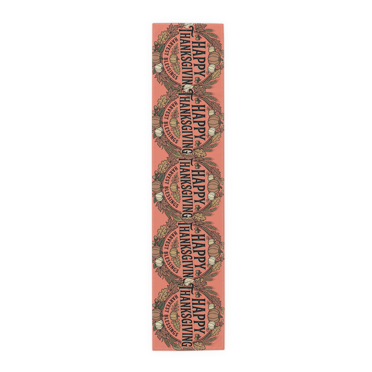 Thanksgiving Table Runner - 'Happy Thanksgiving' Fall Harvest Pumpkin Design