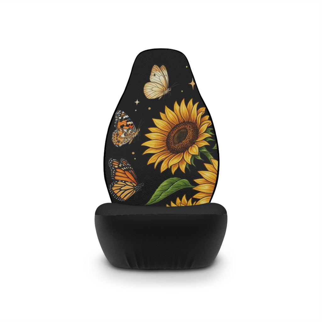 Sunflower & Butterfly Car Seat Covers — Floral Automotive Seat Protector