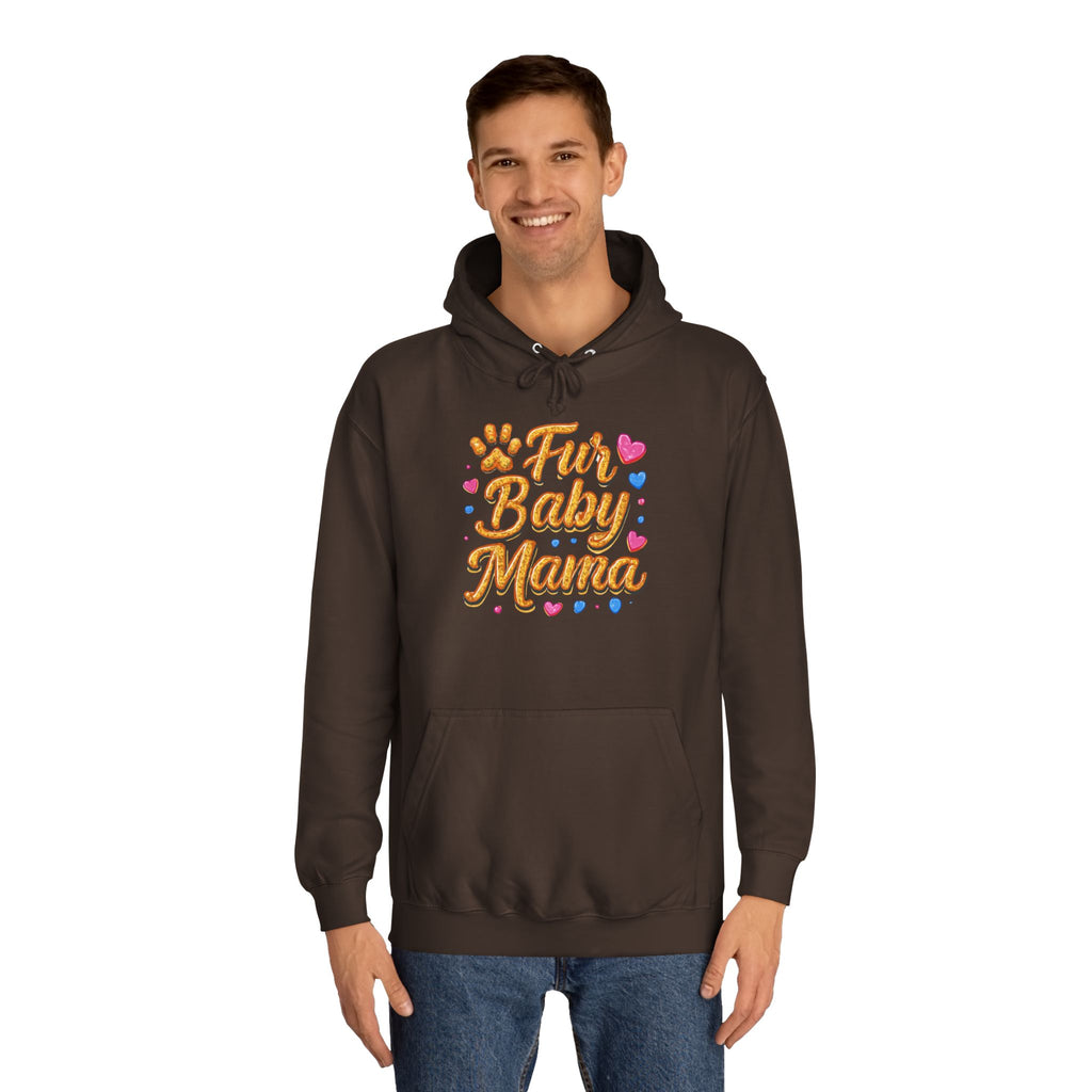 Fur Baby Mama Hoodie — Cute Paw Print Pet Mom Pullover