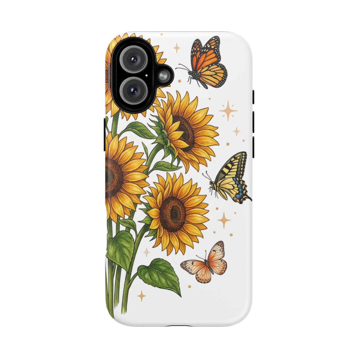 Sunflower & Butterflies Tough Magnetic Phone Case