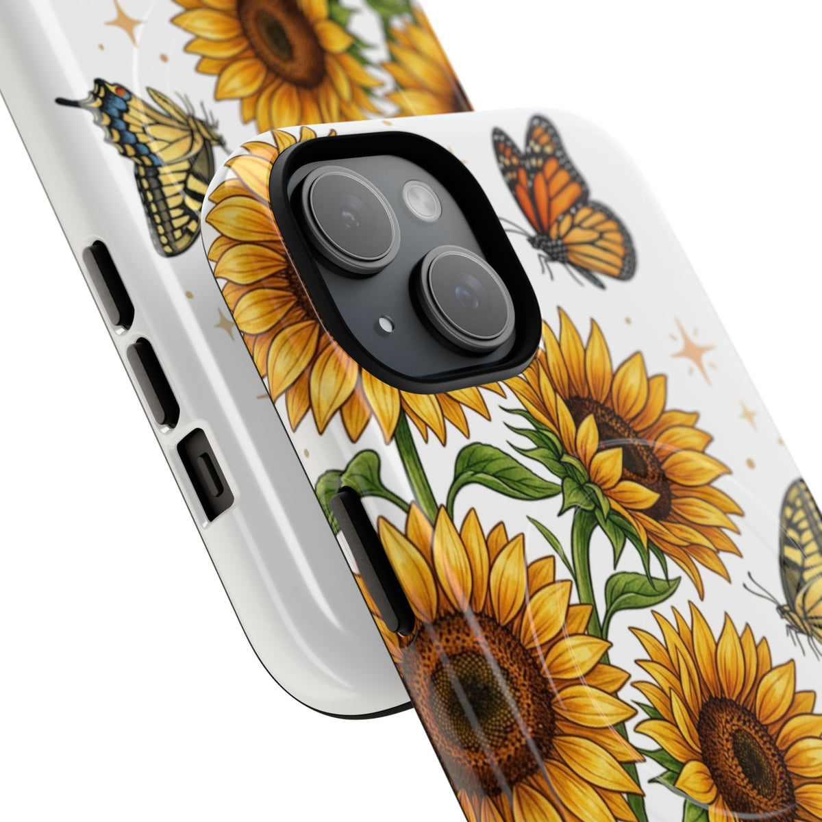 Sunflower & Butterflies Tough Magnetic Phone Case
