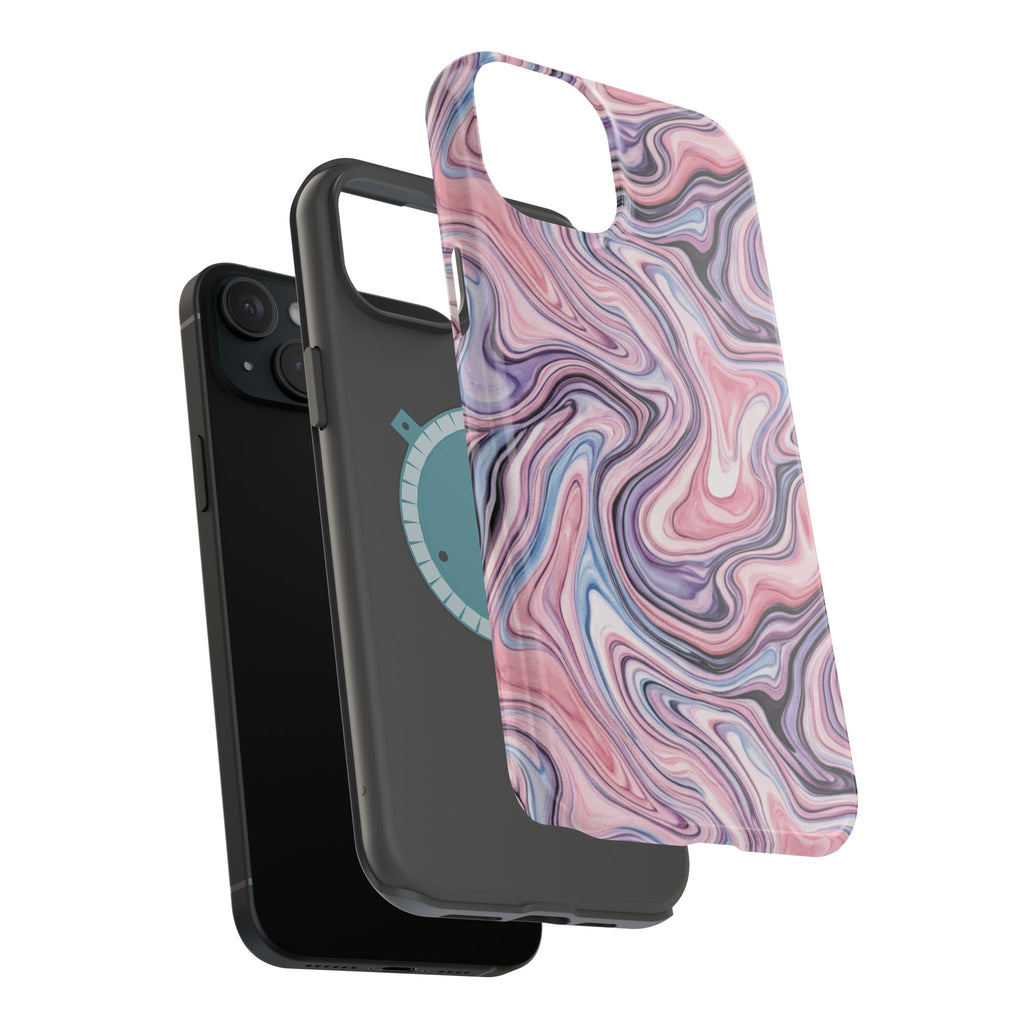 Marbled Pink Swirl Phone Case — Magnetic Impact-Resistant Protection