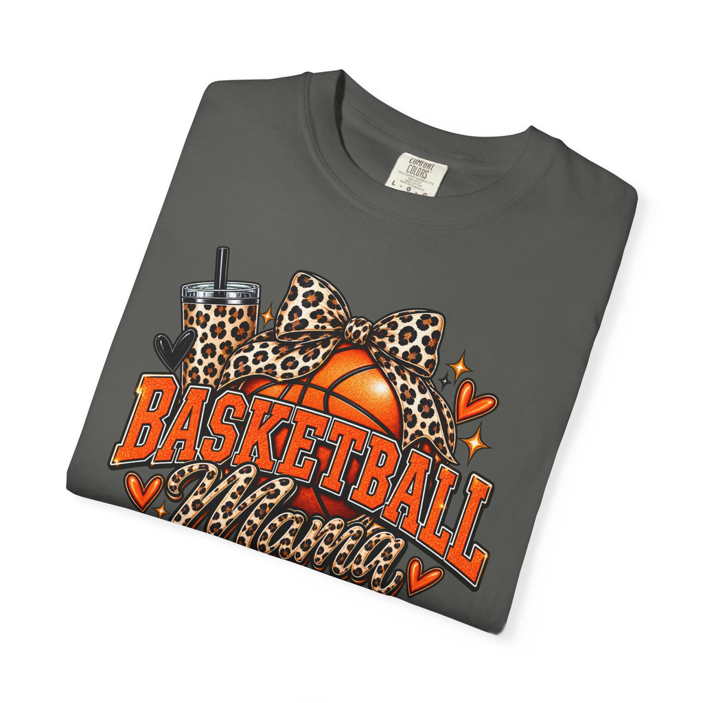 Basketball Mama T-Shirt — Leopard Print Hoop Mom Tee