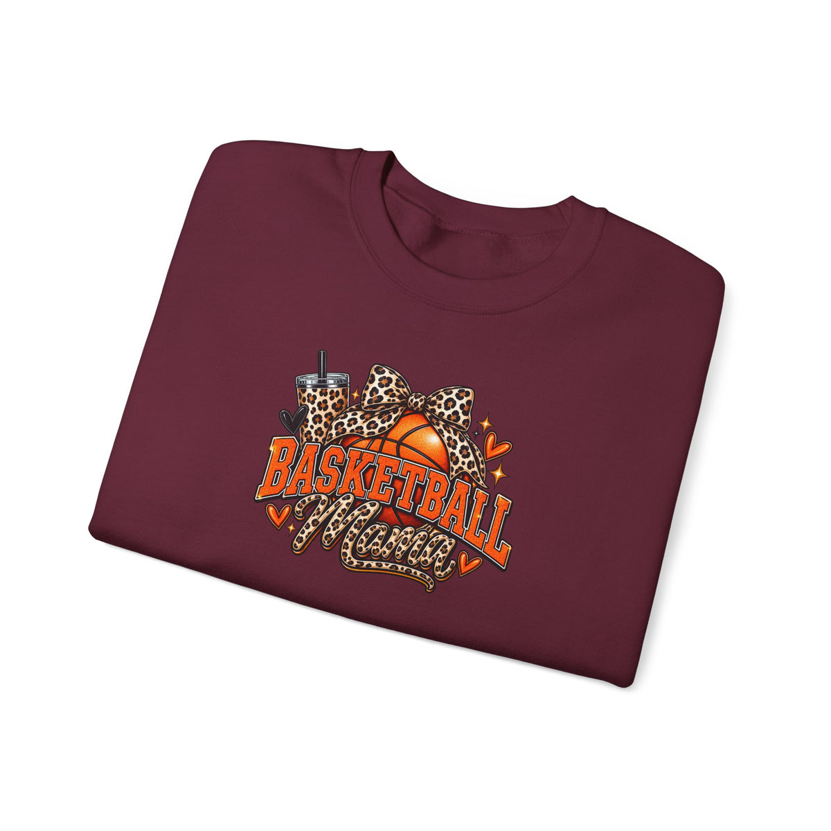 Basketball Leopard Print Crewneck Sweatshirt