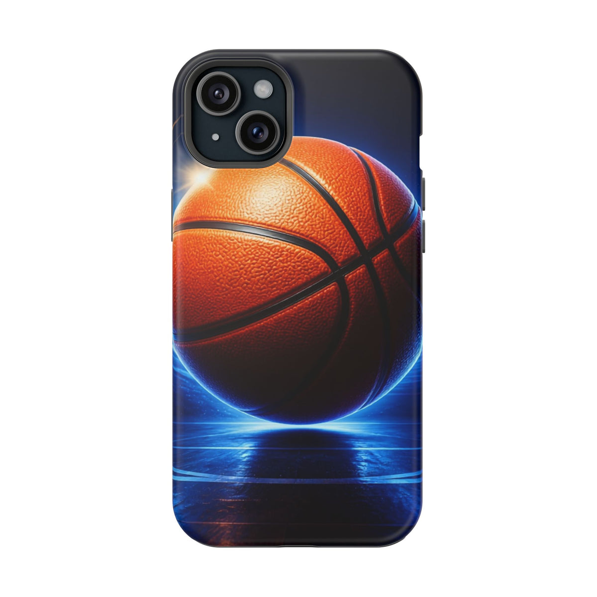 Basketball Magnetic Impact-Resistant Phone Case — Neon Court Design