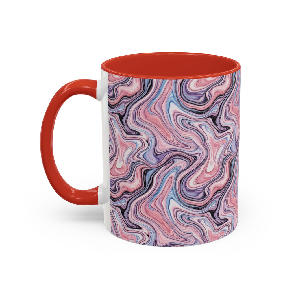 Pink Marble Swirl Accent Coffee Mug – 11/15oz