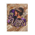 Virgo Zodiac Velveteen Plush Blanket — Astrology Sign Gift with 'Virgo' Script