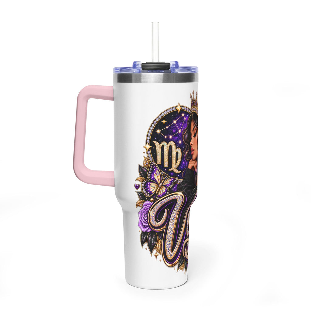 Virgo Zodiac 40oz Thermal Tumbler - Queen Virgo Astrology Travel Mug