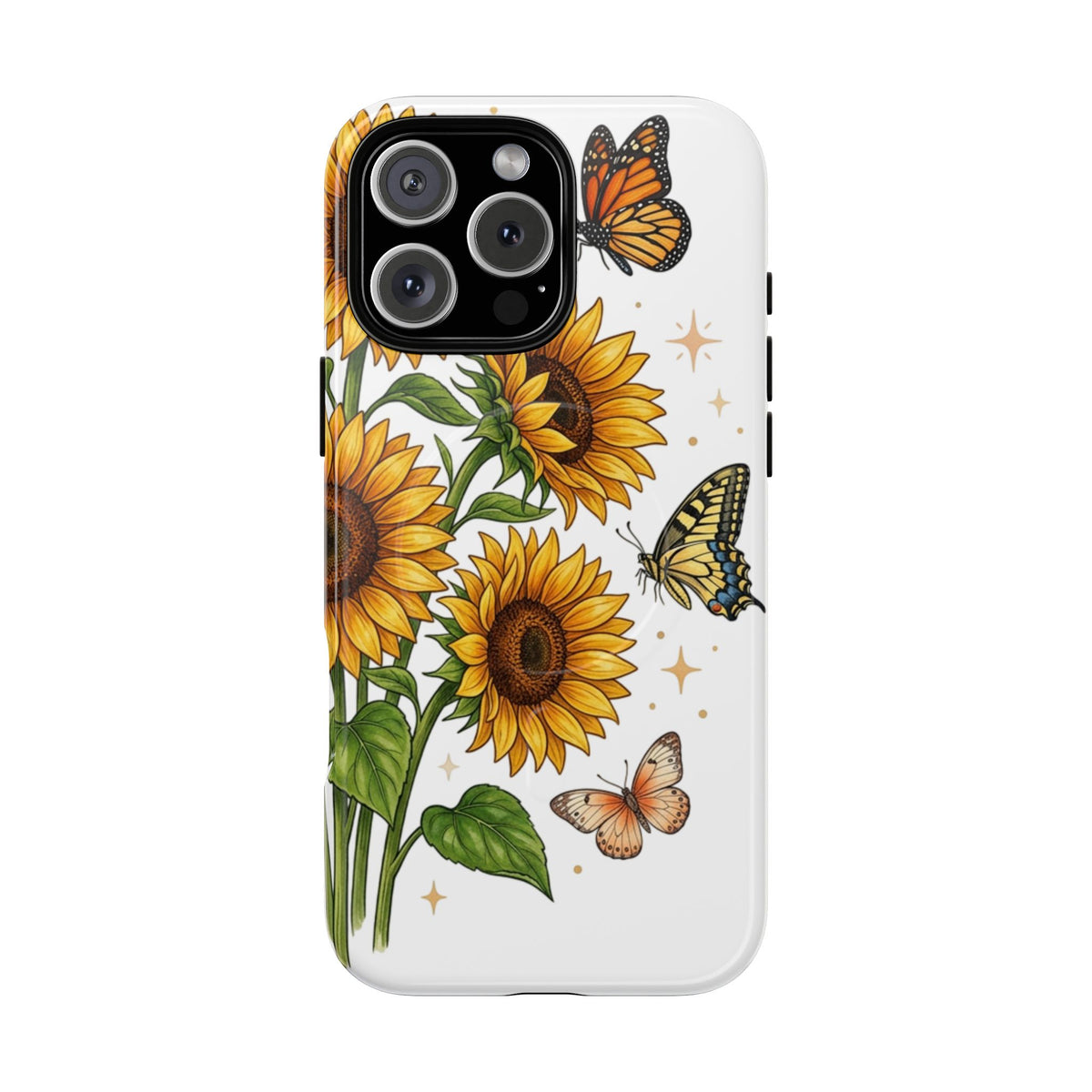Sunflower & Butterflies Tough Magnetic Phone Case