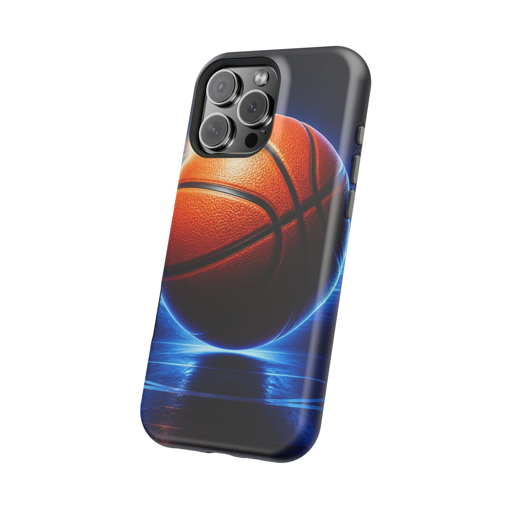 Basketball Magnetic Impact-Resistant Phone Case — Neon Court Design