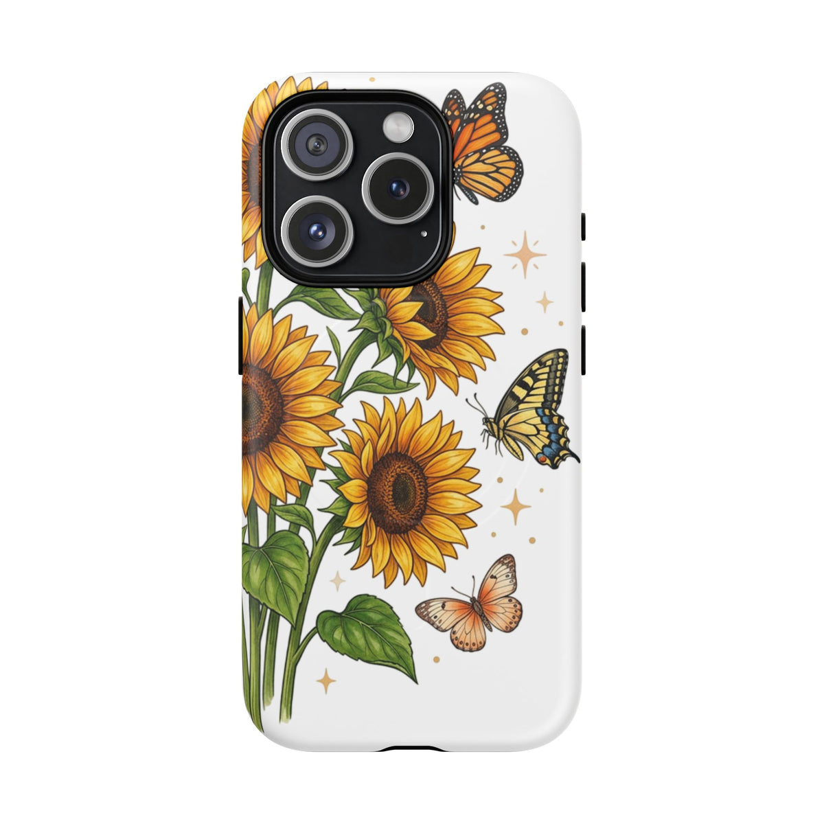 Sunflower & Butterflies Tough Magnetic Phone Case