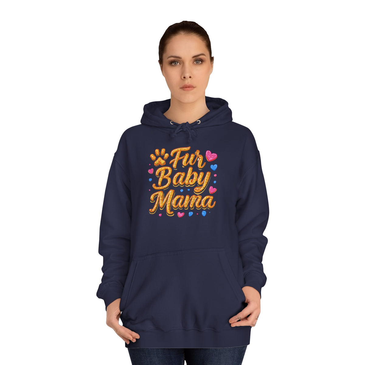 Fur Baby Mama Hoodie — Cute Paw Print Pet Mom Pullover