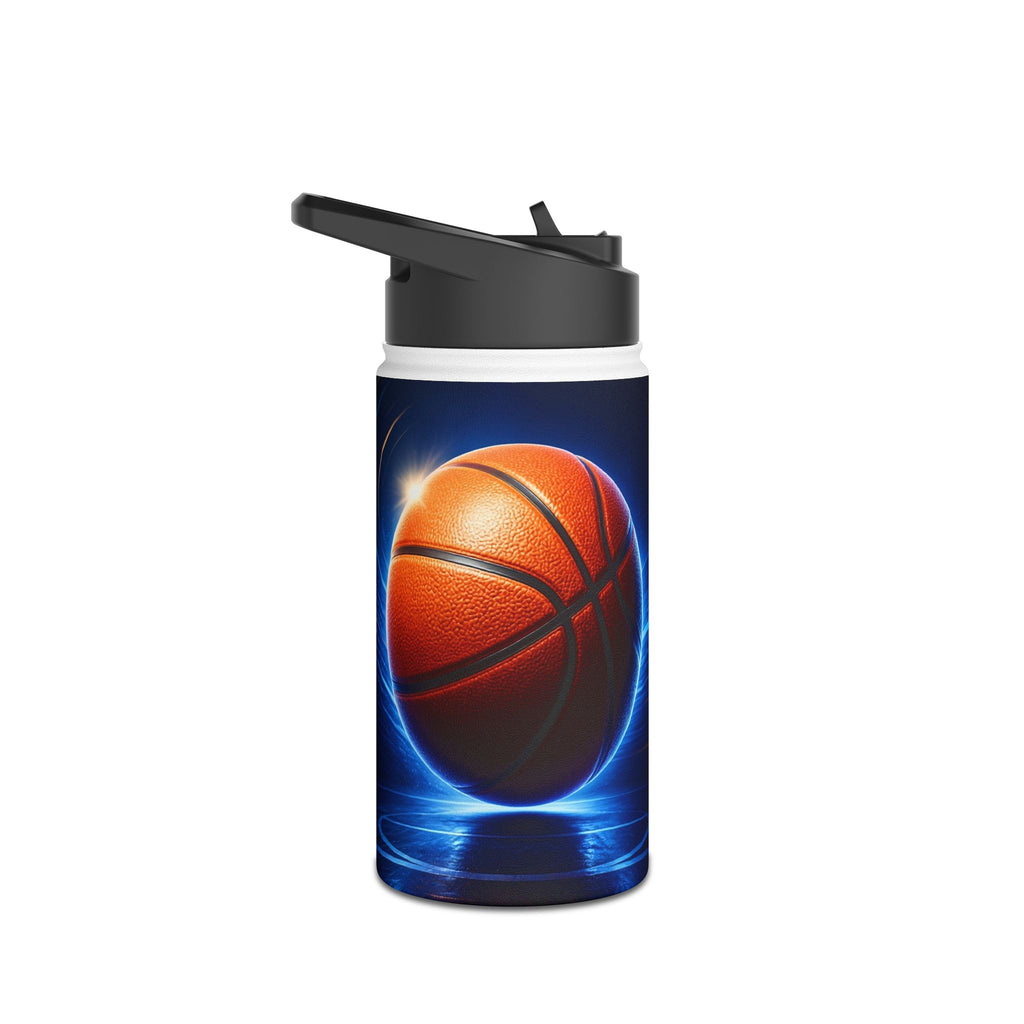 Basketball Stainless Steel Water Bottle — Electric Court Design