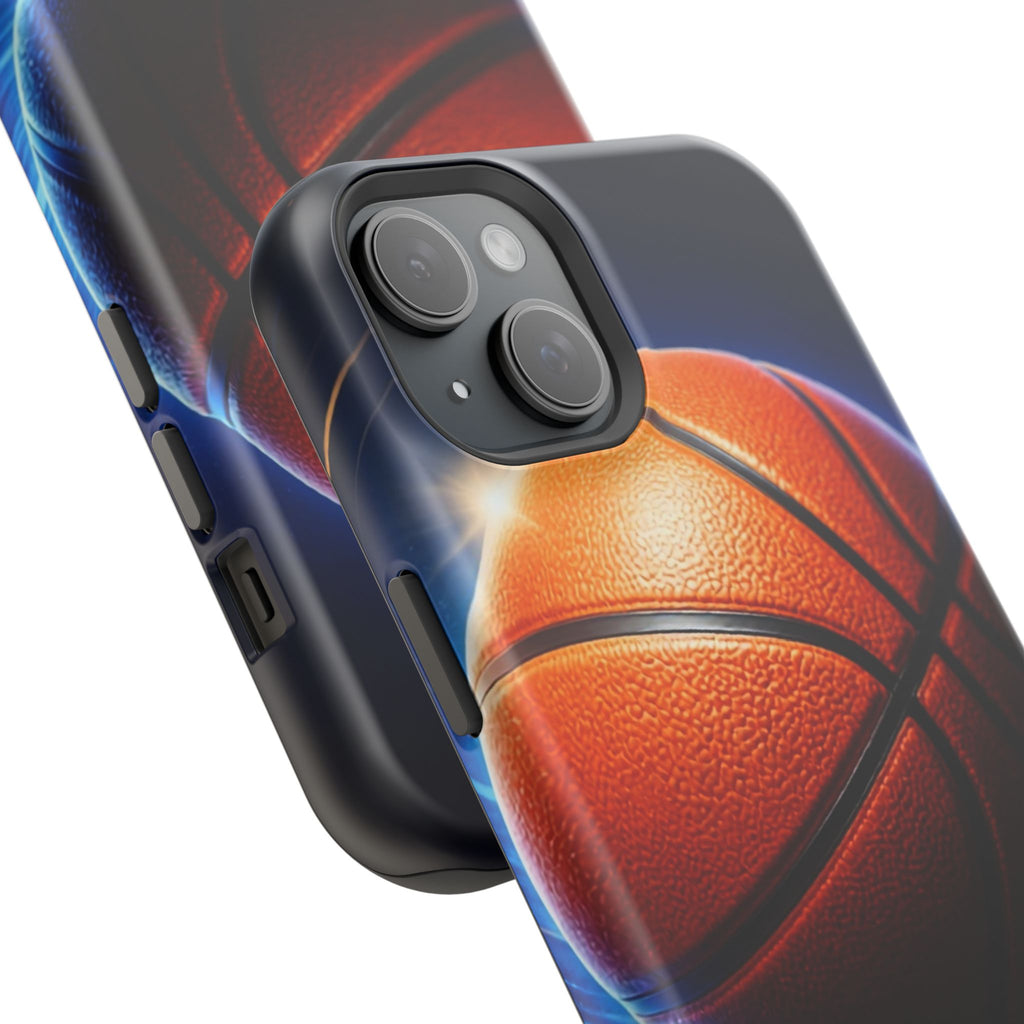 Basketball Magnetic Impact-Resistant Phone Case — Neon Court Design