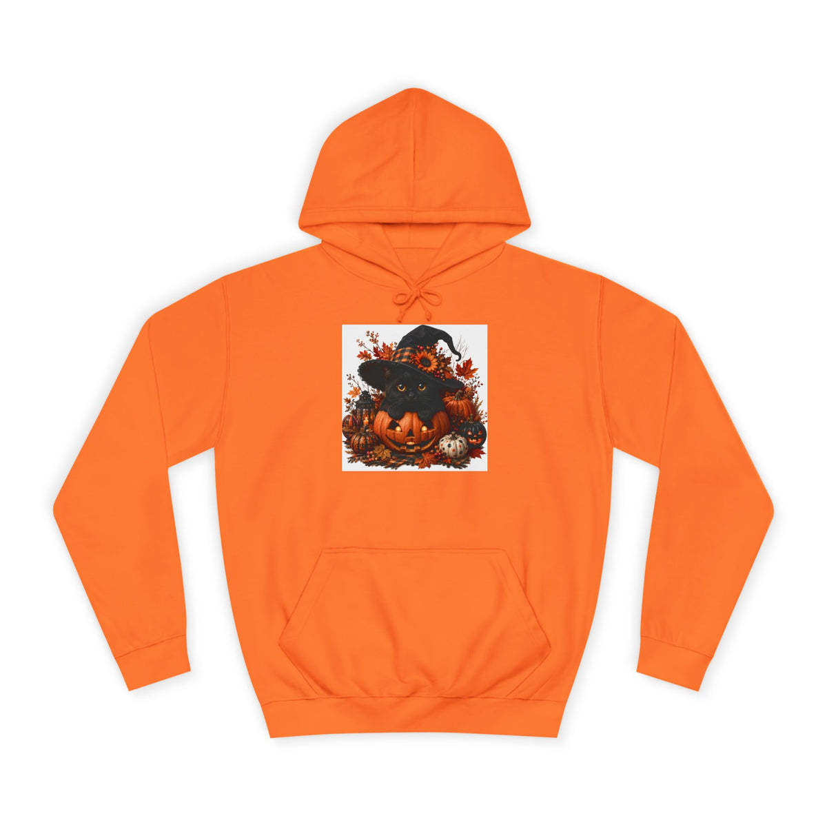Halloween Pumpkin Witch Hoodie — Cute Spooky Fall College Sweatshirt