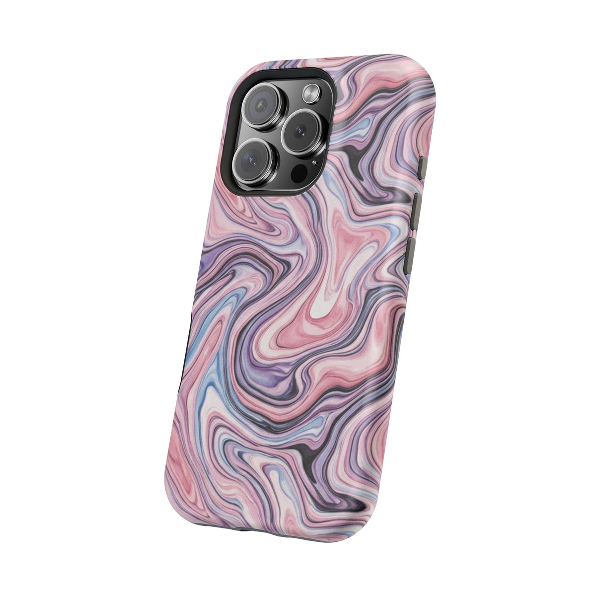Marbled Pink Swirl Phone Case — Magnetic Impact-Resistant Protection