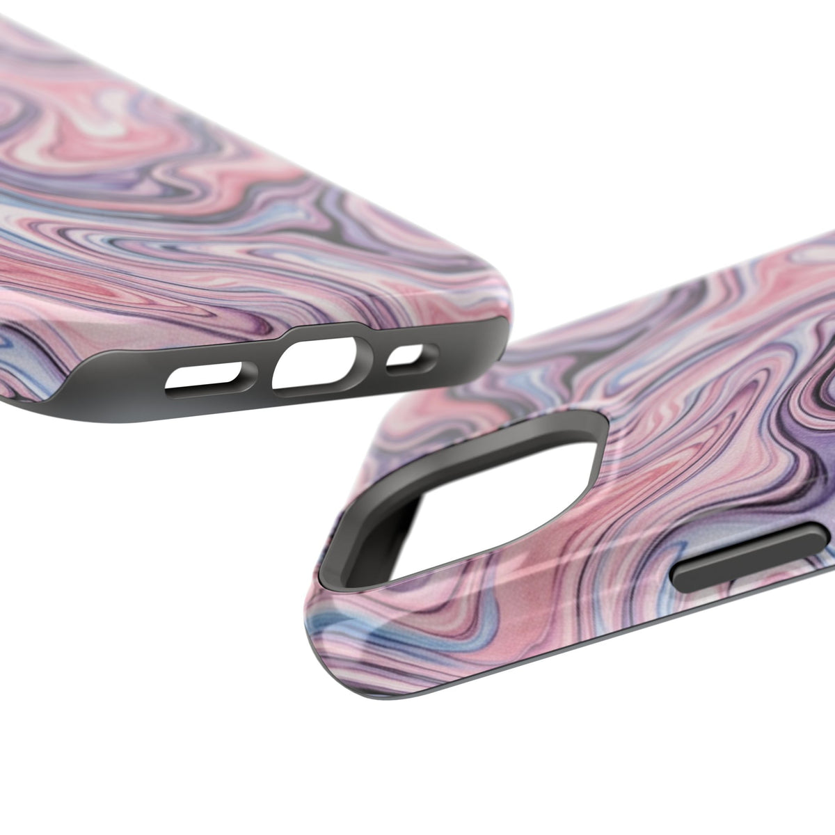 Marbled Pink Swirl Phone Case — Magnetic Impact-Resistant Protection