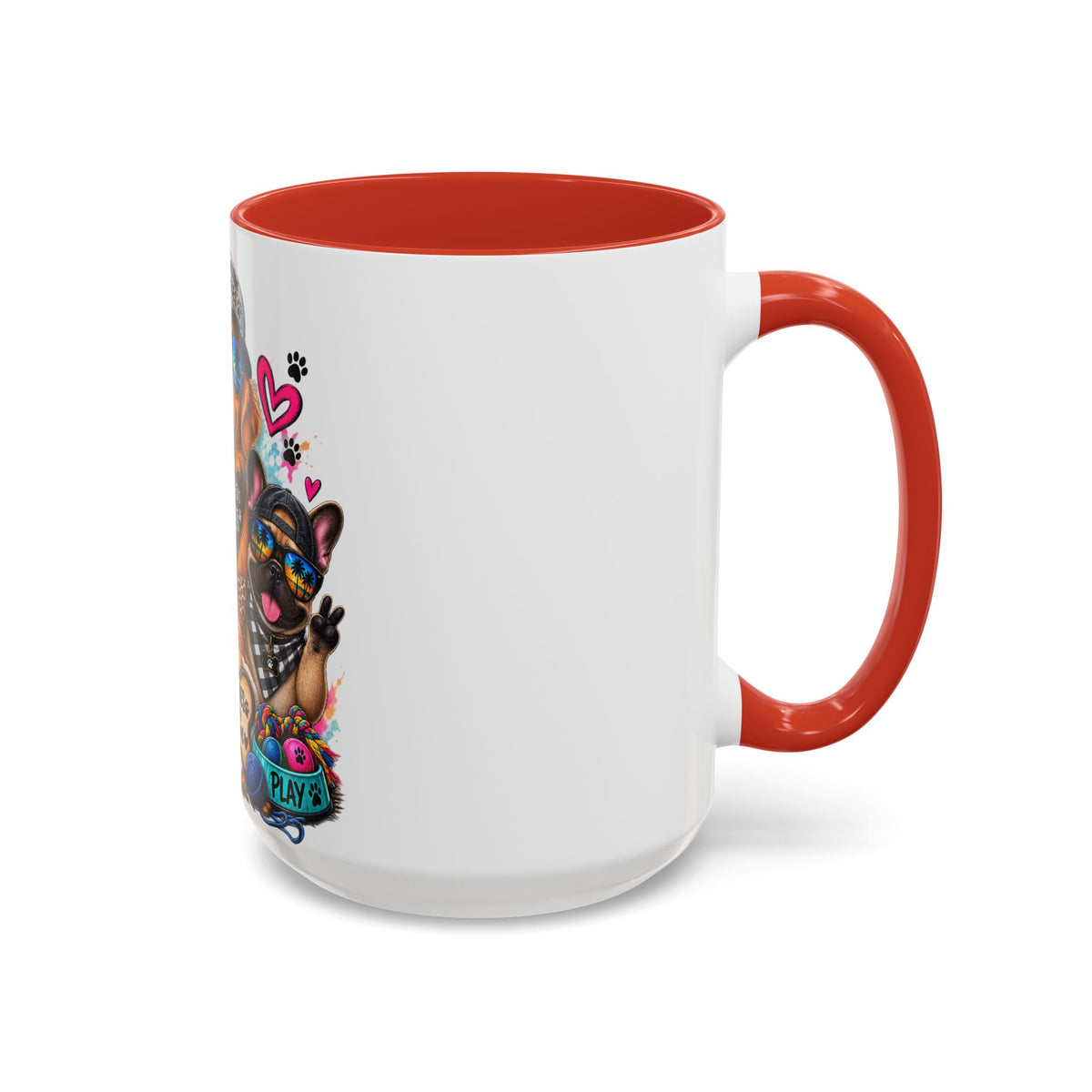 Coffee Mug — "Life is Better with Pets" Colorful Dog & Cat Paw-some Design (11/15 oz)