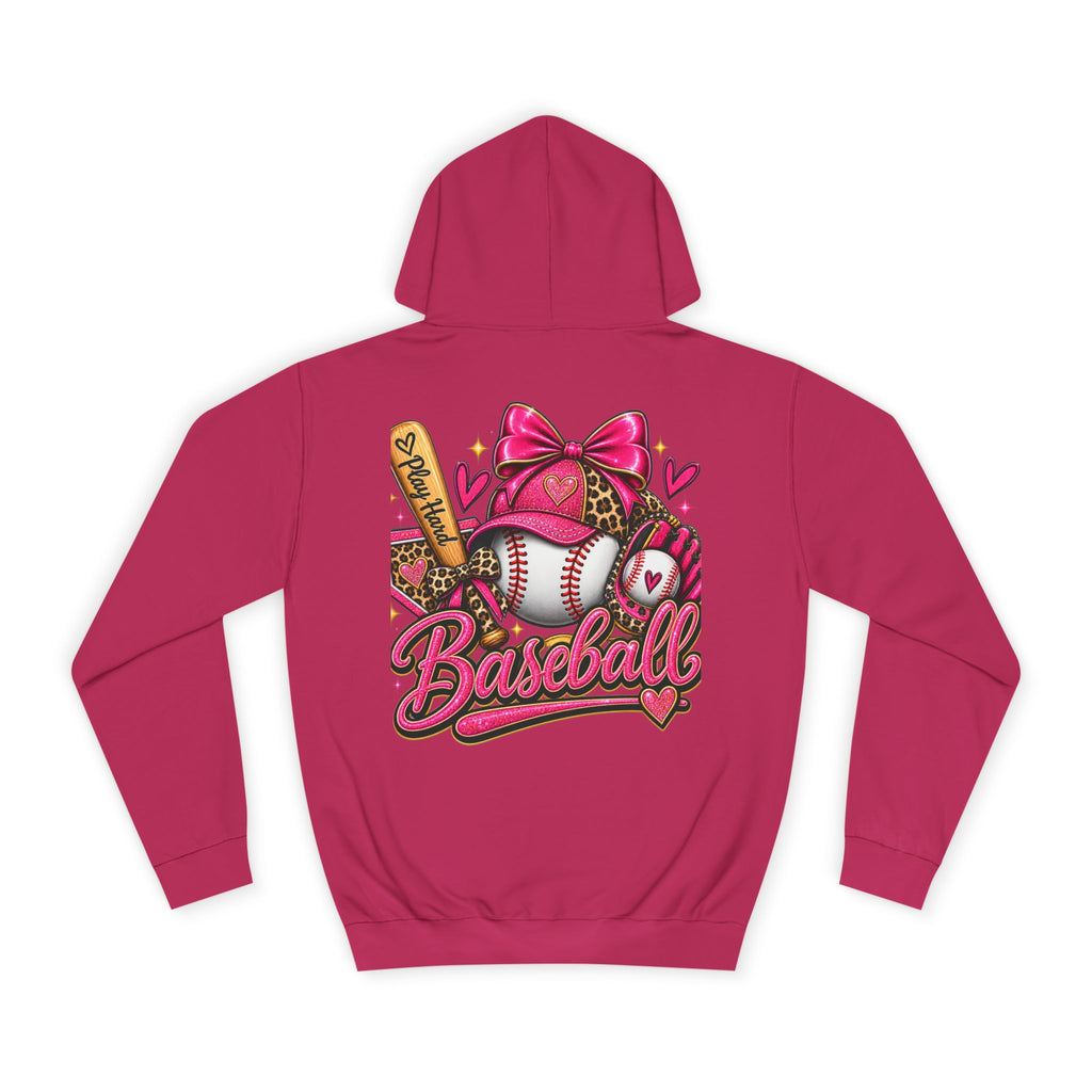 Baseball Hoodie – Cute Pink Bow Softball Fan Pullover