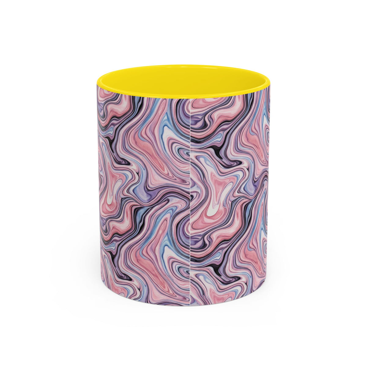 Pink Marble Swirl Accent Coffee Mug – 11/15oz