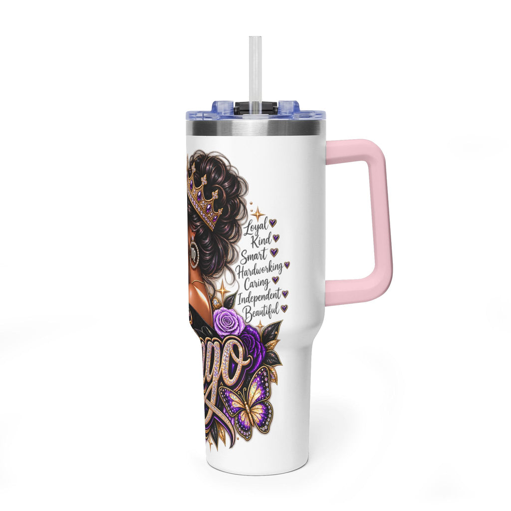 Virgo Zodiac 40oz Thermal Tumbler - Queen Virgo Astrology Travel Mug