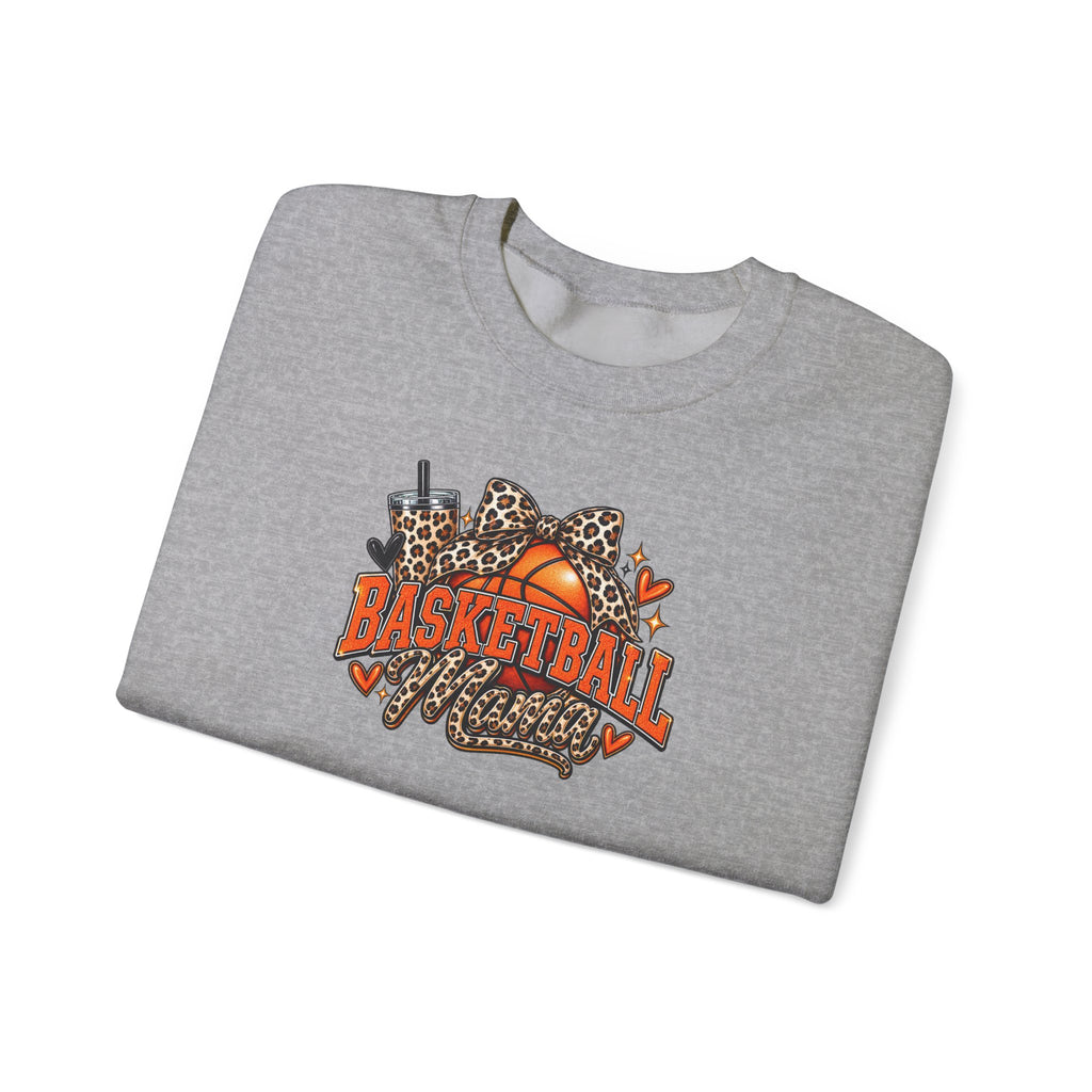 Basketball Leopard Print Crewneck Sweatshirt