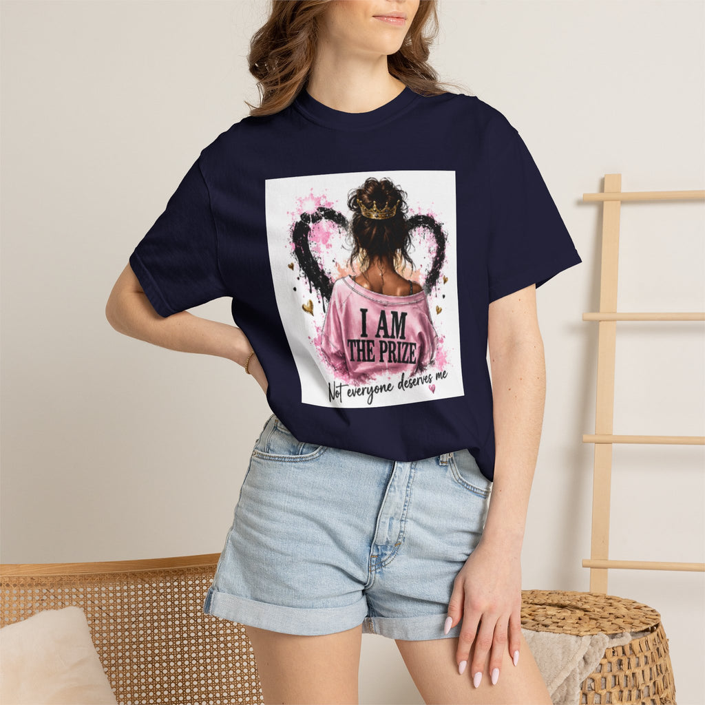 I Am The Prize T-Shirt — Self-Love Graphic Tee with Angel Wings