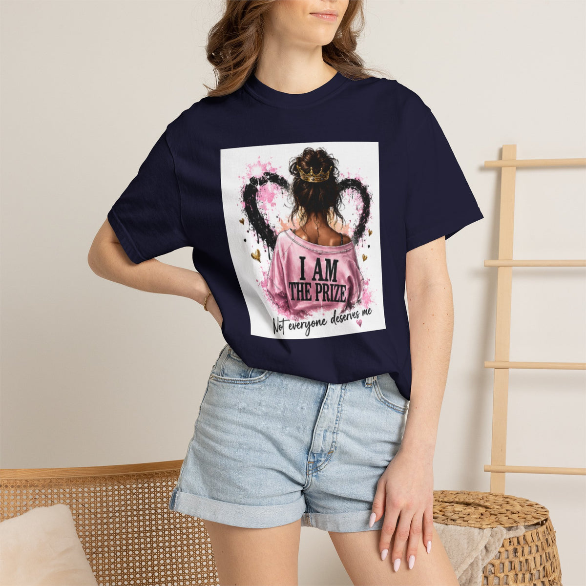 I Am The Prize T-Shirt — Self-Love Graphic Tee with Angel Wings