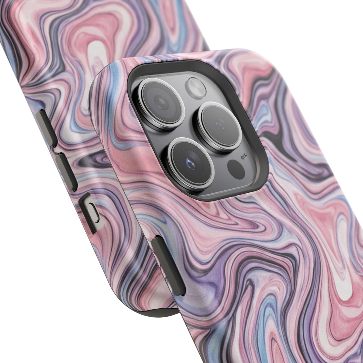 Marbled Pink Swirl Phone Case — Magnetic Impact-Resistant Protection