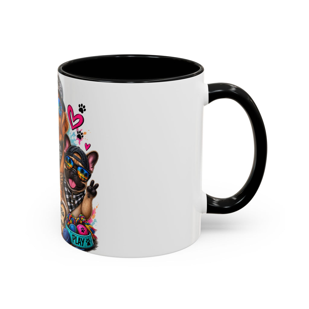 Coffee Mug — "Life is Better with Pets" Colorful Dog & Cat Paw-some Design (11/15 oz)