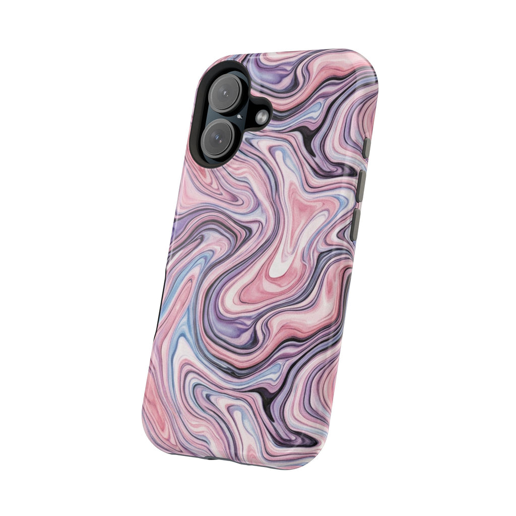 Marbled Pink Swirl Phone Case — Magnetic Impact-Resistant Protection